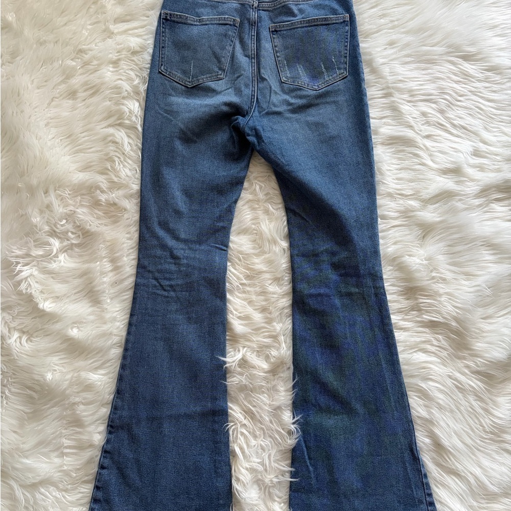 AFRM High Rise Distressed Flare Jeans - Picture 5 of 7